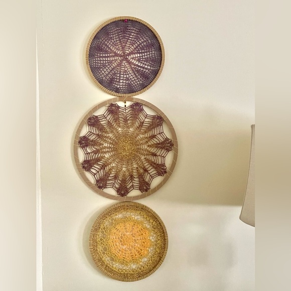 Crochet Doily Wall Triptych - Picture 3 of 3